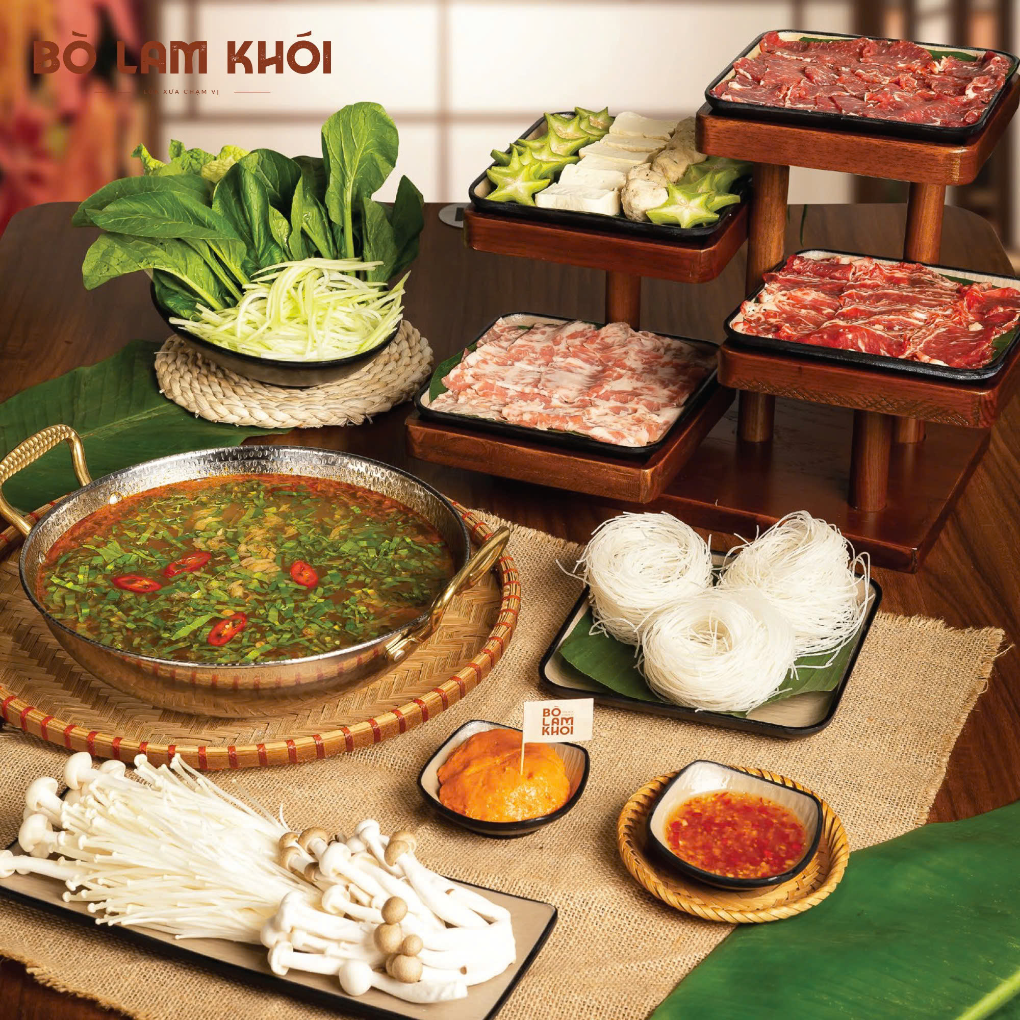 Lẩu Khế Bò Lam Khói